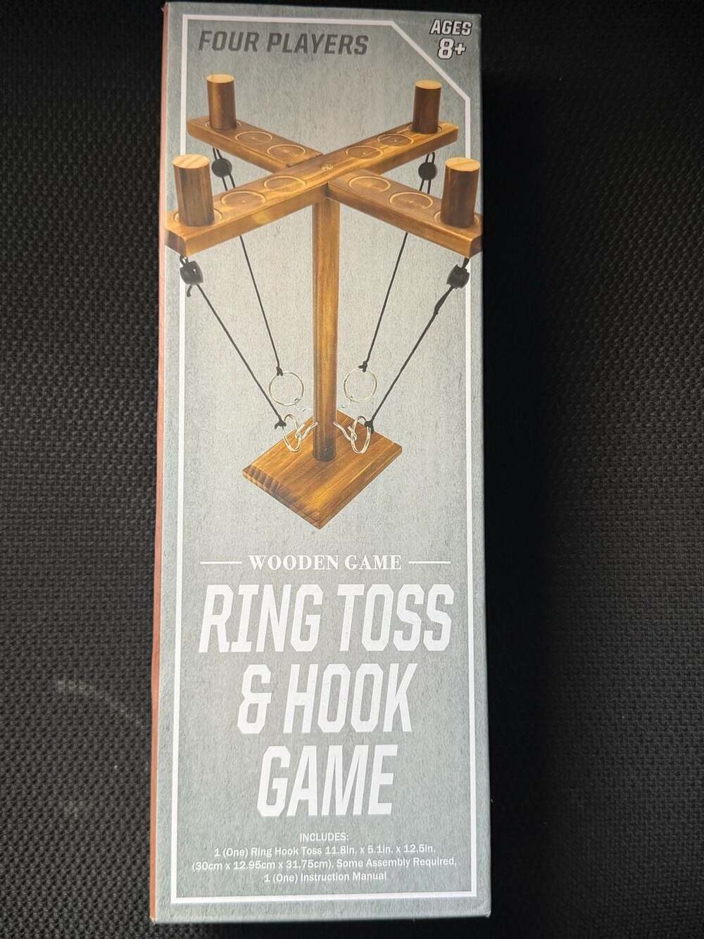 Wooden Ring Toss & Hook Game